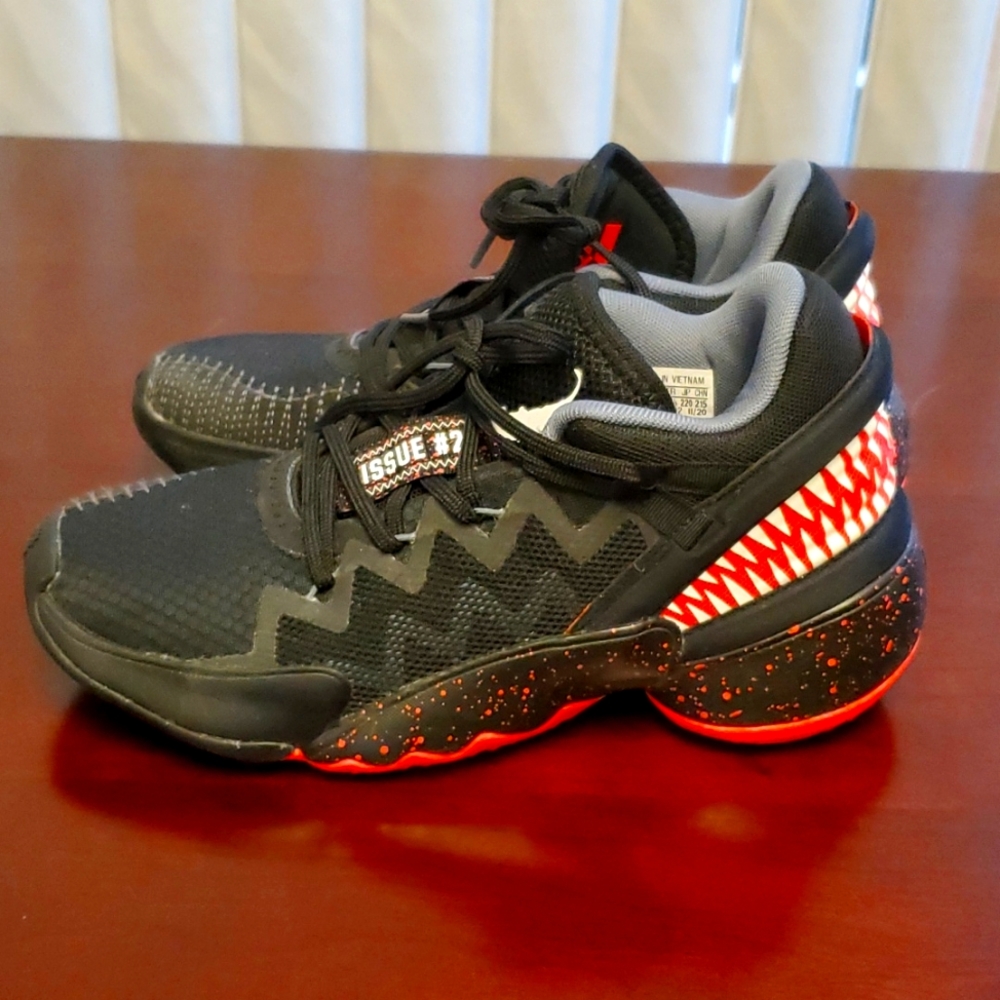 Boys Marvel Deadpool Adidas basketball sneakers